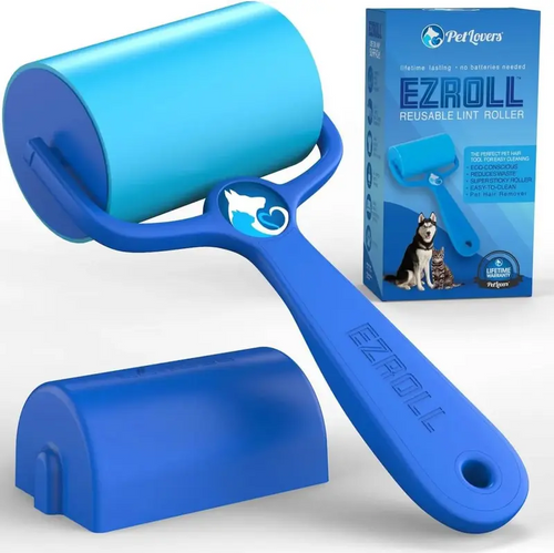 Reusable Pet Hair Remover Roller, Washable Lint Roller for Dog & Cat Fur Cleaning on Clothes, Furniture and Car