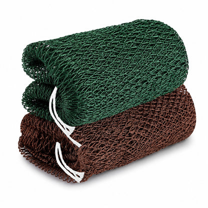 African Net Sponge with Knots, Exfoliating Shower Loofah Bath Sponge, Long Lasting Body Scrubber for Women & Men, Portable Travel Bath Accessory